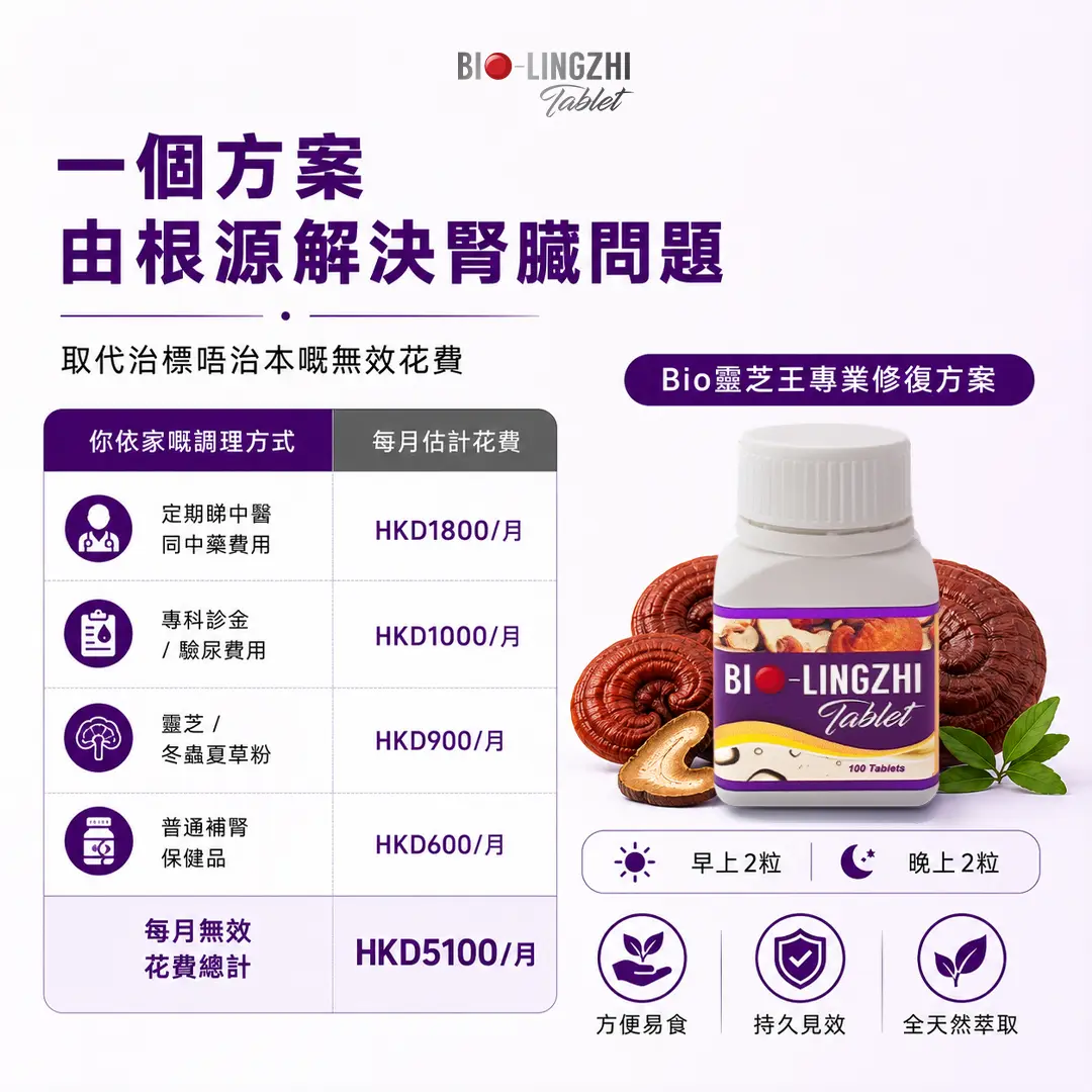 Bio 靈芝王 產品包裝側面圖